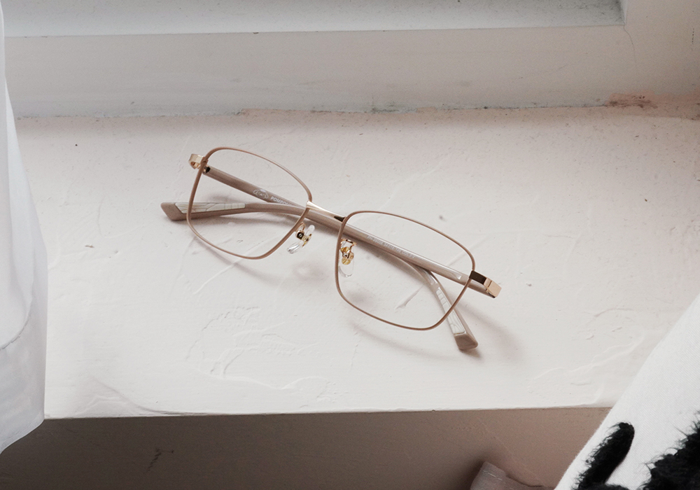 三麗鷗夢幻隊▪︎布丁狗｜奶黃布蕾 長方框眼鏡｜奶茶金