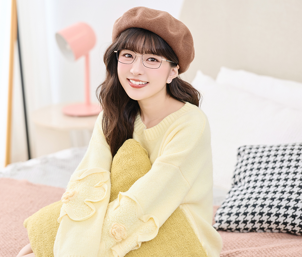 三麗鷗夢幻隊▪︎布丁狗｜奶黃布蕾 長方框眼鏡｜焦糖棕