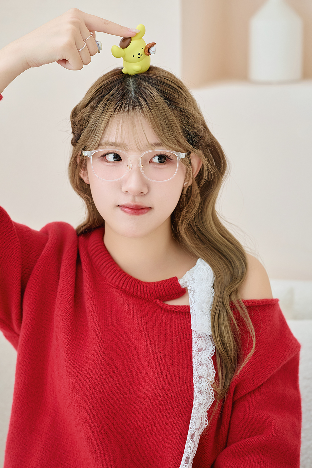 三麗鷗夢幻隊▪︎布丁狗｜小夥伴賽跑 方框眼鏡｜霧透