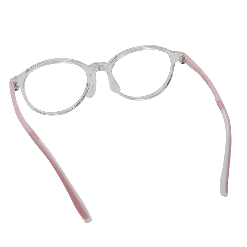 MICKY KIDS｜鹽系軟糖 圓框眼鏡｜冰晶粉