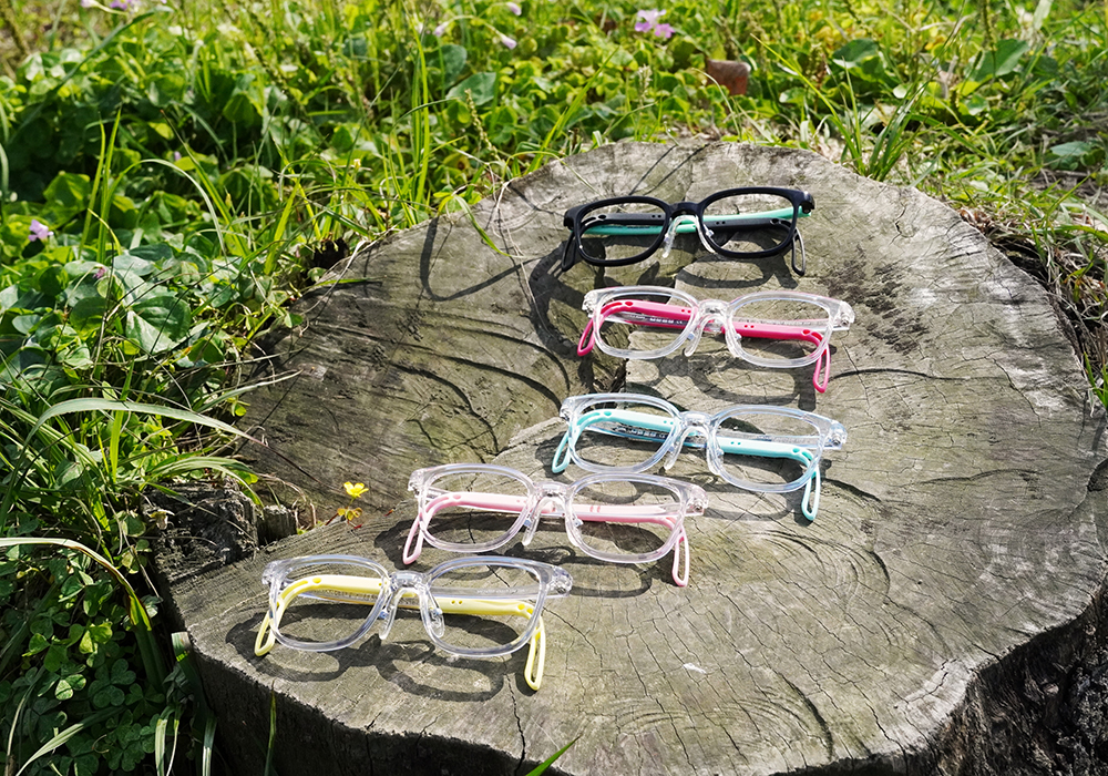 MICKY KIDS｜思考家 方框眼鏡｜純淨桃
