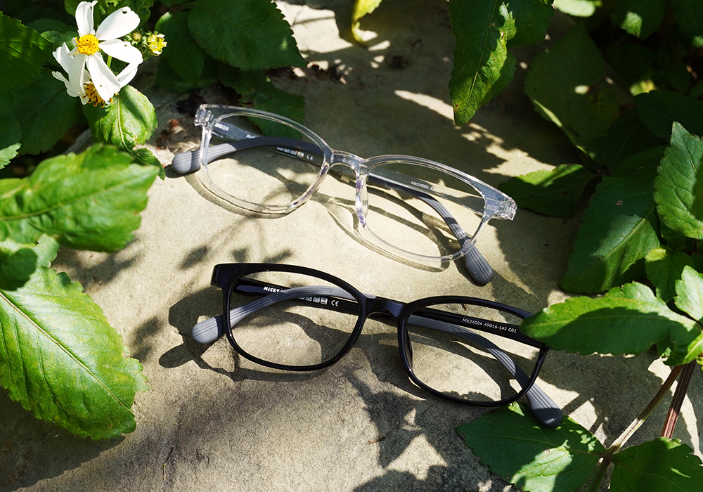 MICKY KIDS｜星願家 長方框眼鏡｜極透灰