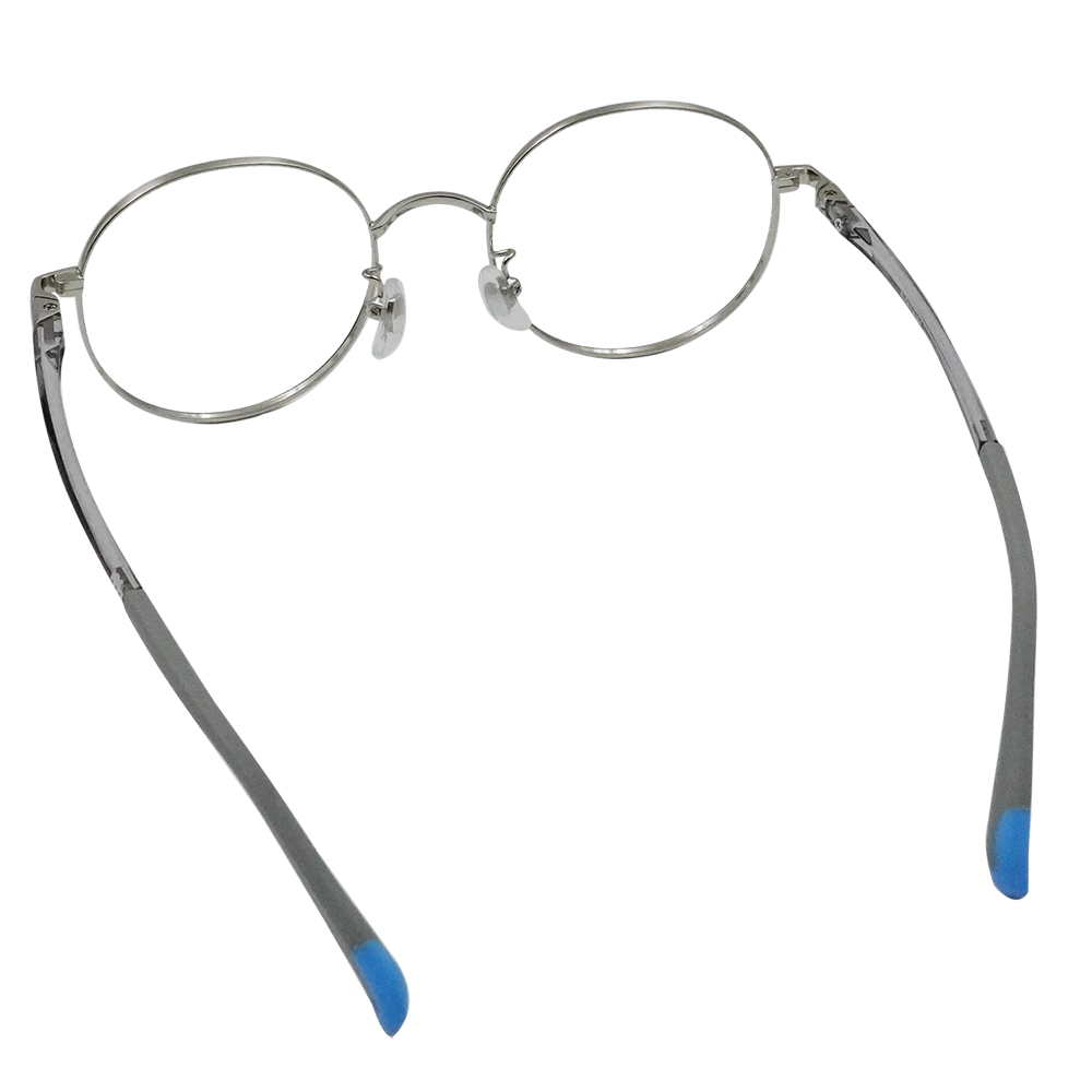 MICKY KIDS｜小追光者 圓框眼鏡｜沉穩灰銀